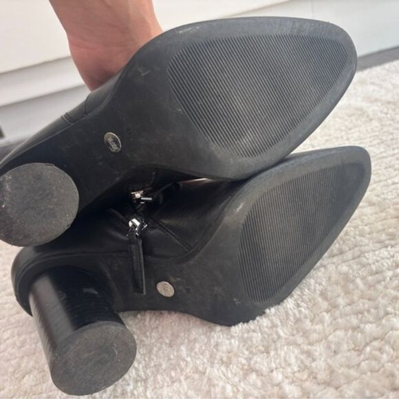 Zara Black Heeled Ankle Booties - Picture 5 of 8